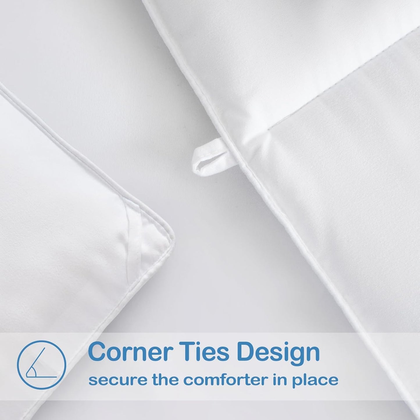 EASELAND Queen Size Down Alternative Comforter - Quilted Duvet Insert for All Seasons, Soft Lightweight with Corner T... - Image 6