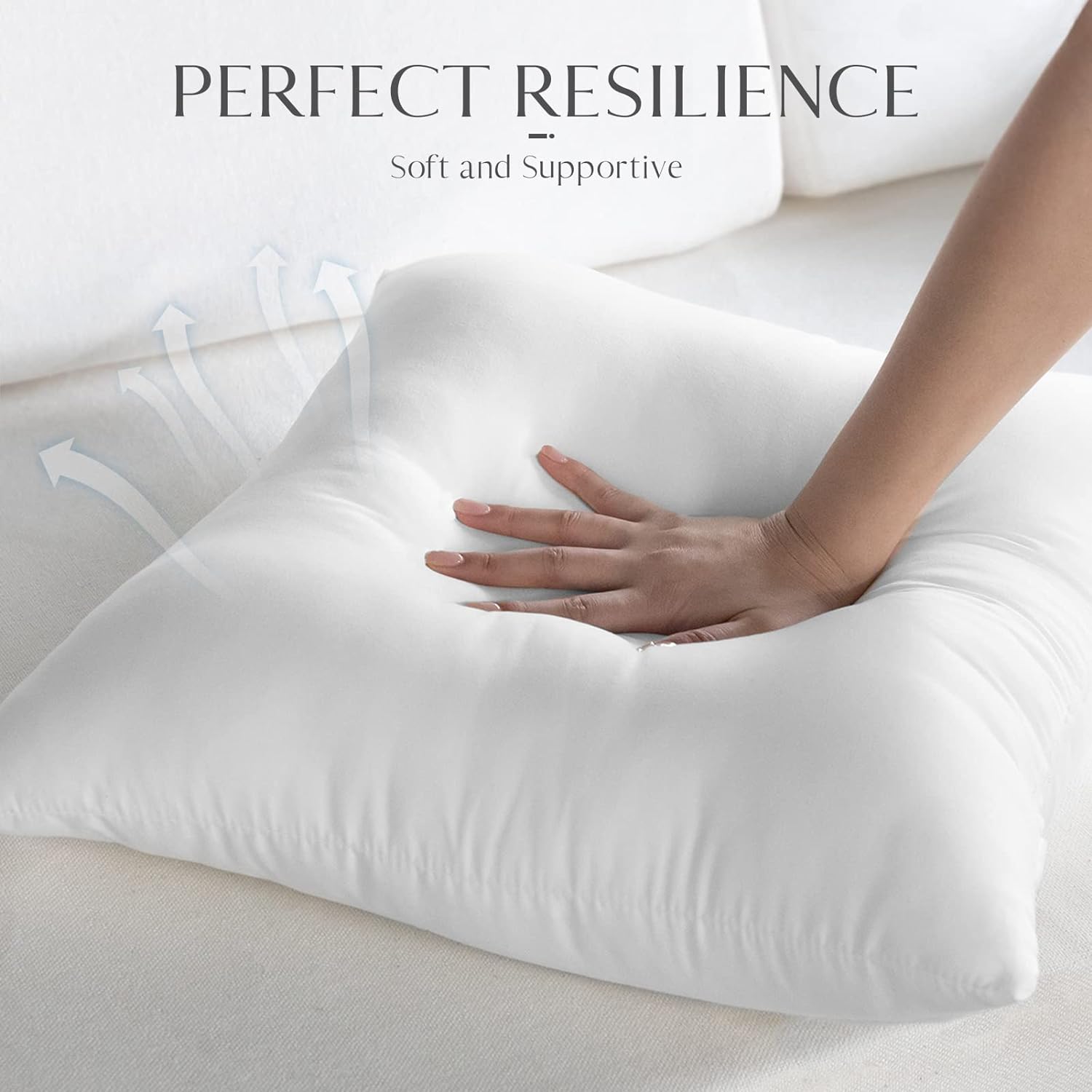 Outdoor Throw Pillow Covers 18x18 Set of 4 - Water Resistant Decorative Cushion Covers for Patio Furniture (White)