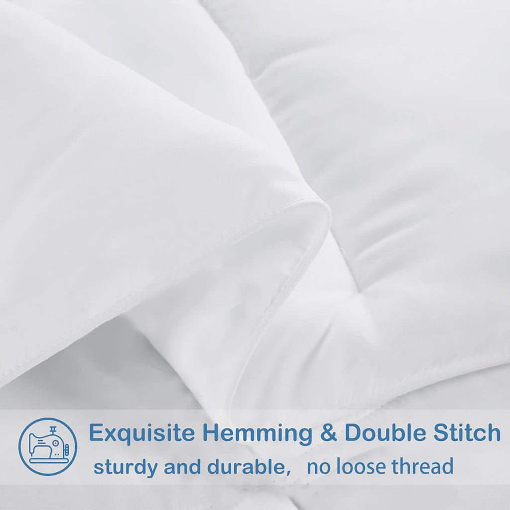 EASELAND Queen Size Down Alternative Comforter - Quilted Duvet Insert for All Seasons, Soft Lightweight with Corner T... - Image 5