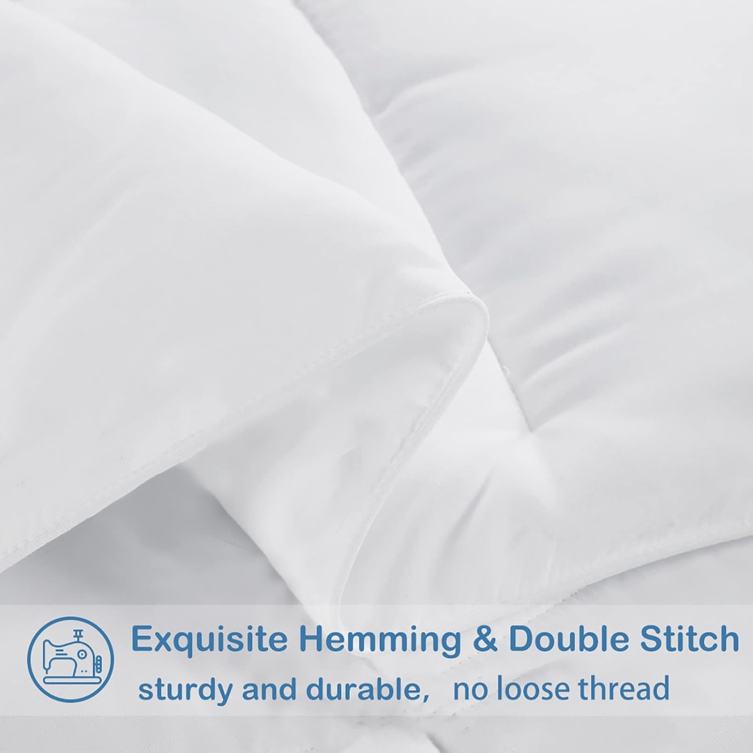 EASELAND Queen Size Down Alternative Comforter - Quilted Duvet Insert for All Seasons, Soft Lightweight with Corner T... - Image 5