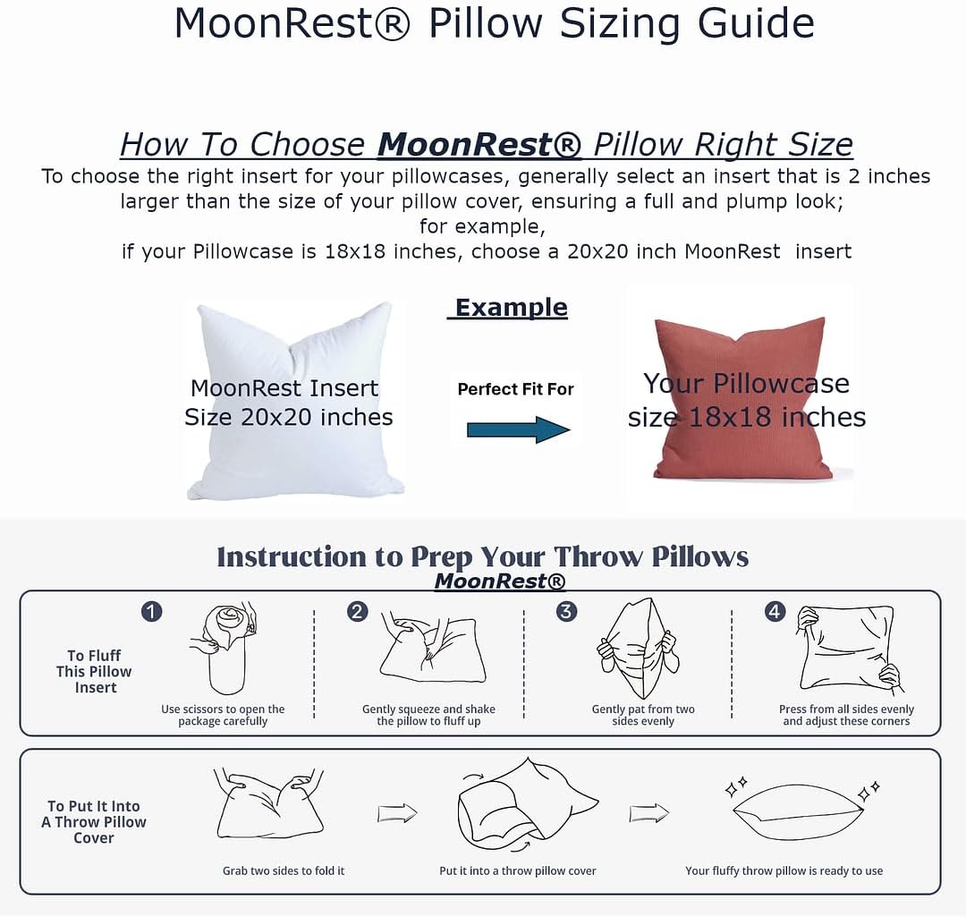 MoonRest® 12x16 Inch Synthetic Down Alternative Rectangle Pillow Insert Form Stuffer for Sofa Shams, Decorative Throw... - Image 4
