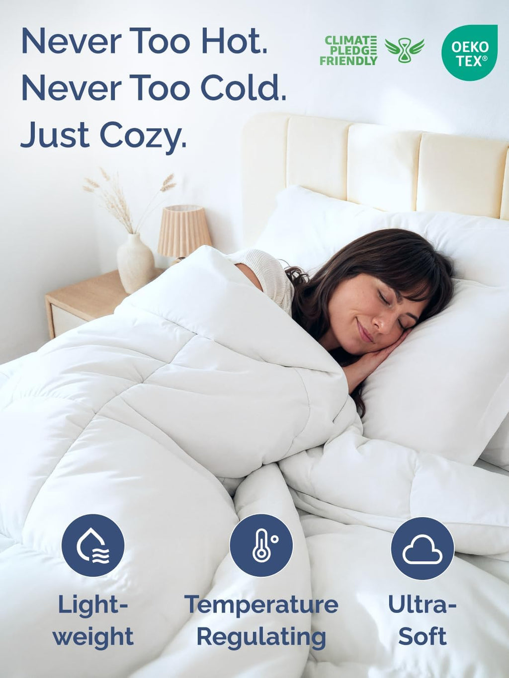 Full Size, White Alternative Down Comforter - Warm, Lightweight & Breathable Hotel Quality Bedding Set for Men, Women... - Image 2