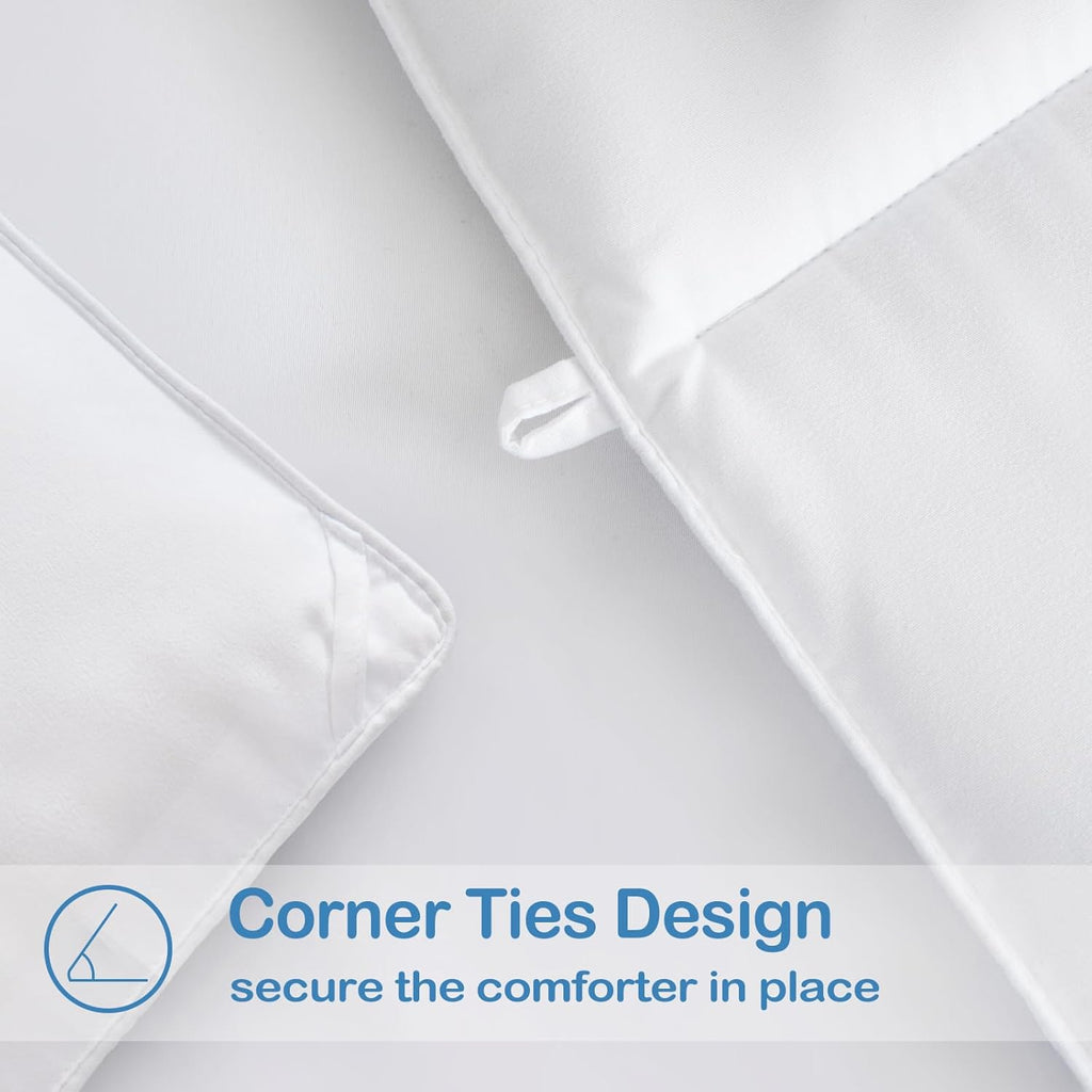 EASELAND Queen Size Down Alternative Comforter - Quilted Duvet Insert for All Seasons, Soft Lightweight with Corner T... - Image 6
