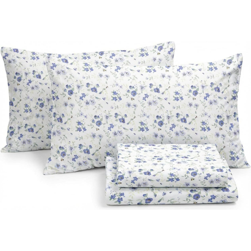 Linen Market 4 Piece Queen Sheet Set - Breathable, Double-Brushed Patterned Cooling Sheets – Ultra Soft & Wrinkle-Fre...