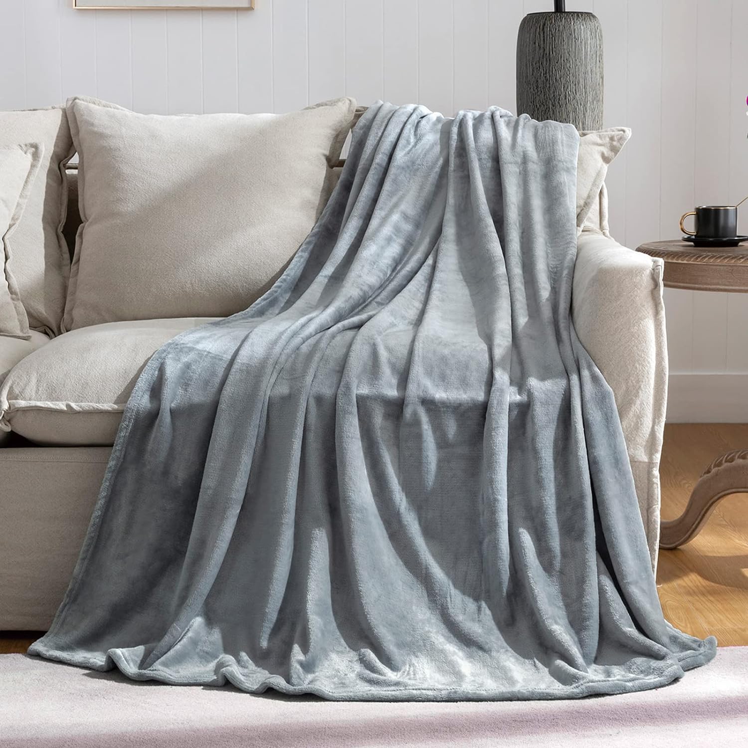 Fleece Plush Throw Blanket Navy Blue(50 by 60 Inches),Super Soft Fuzzy Cozy Flannel Blanket for Couch Sofa.Microfiber... - Image 6