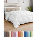 All Season King Size Down Alternative Quilted Comforter - Soft Duvet Insert with Corner Tabs - Machine Washable (King, White)