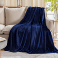 Fleece Plush Throw Blanket Navy Blue(50 by 60 Inches),Super Soft Fuzzy Cozy Flannel Blanket for Couch Sofa.Microfiber...